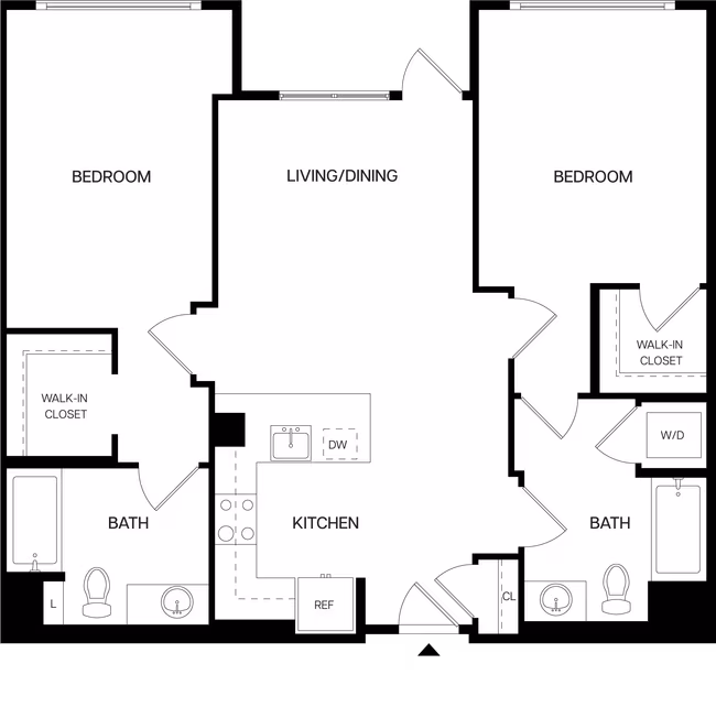 2 Bed/2 Bath-B5 105 floor plan